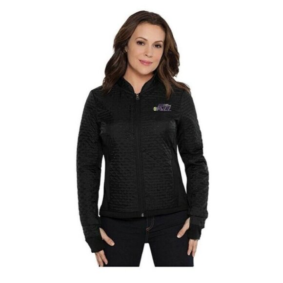 Touch NBA Throwback New Orleans Jazz Lead Off Jacket Womens Medium Slim Fit - Picture 2 of 8